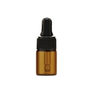 1 x Amber flesje met druppelpipet zwart- 2 ML