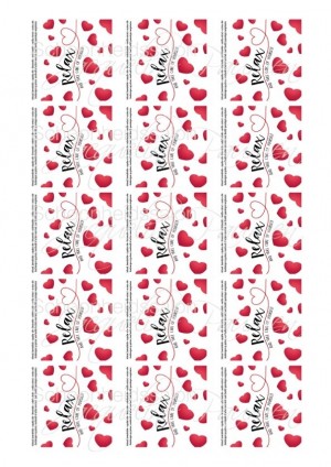 1 vel met 15 Relax stickers