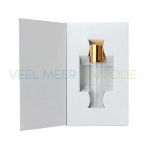 10 x Lege roller 5 ML met Gouden Dop met wit doosje